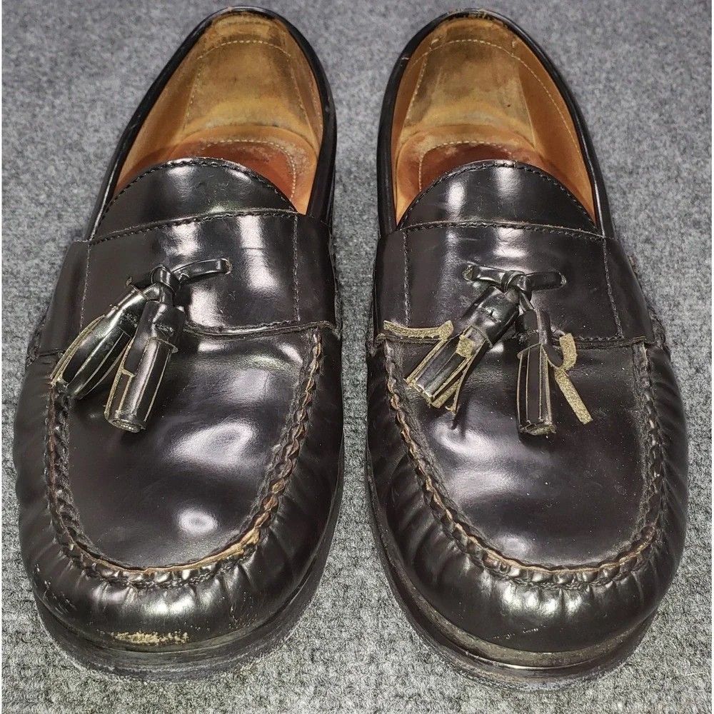 Johnston & Murphy Hayes Tassel Loafer Mens 9.5M Black Shoes